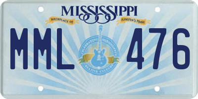 MS license plate MML476