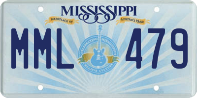 MS license plate MML479