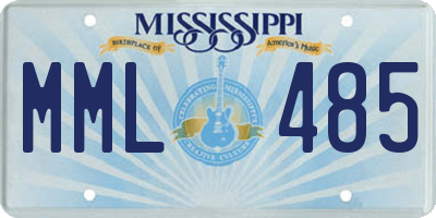 MS license plate MML485
