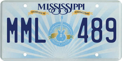 MS license plate MML489