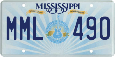 MS license plate MML490