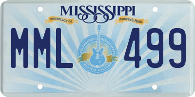 MS license plate MML499
