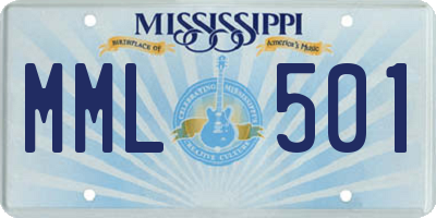 MS license plate MML501