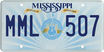 MS license plate MML507