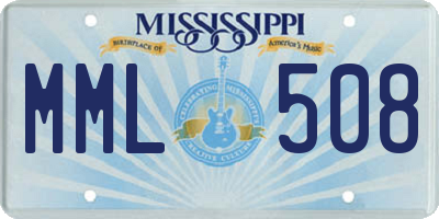 MS license plate MML508