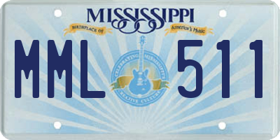 MS license plate MML511