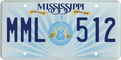 MS license plate MML512