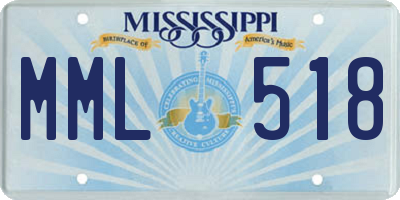 MS license plate MML518