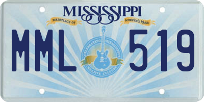 MS license plate MML519
