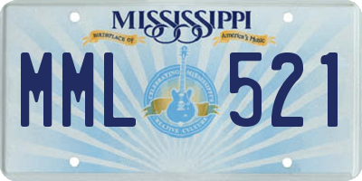 MS license plate MML521