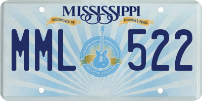 MS license plate MML522