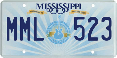 MS license plate MML523