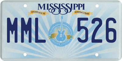 MS license plate MML526
