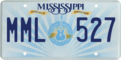 MS license plate MML527
