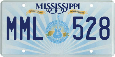 MS license plate MML528