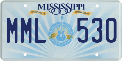 MS license plate MML530