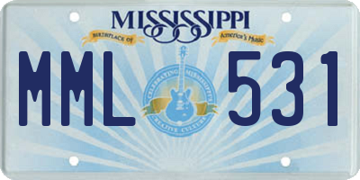 MS license plate MML531