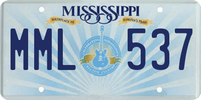 MS license plate MML537