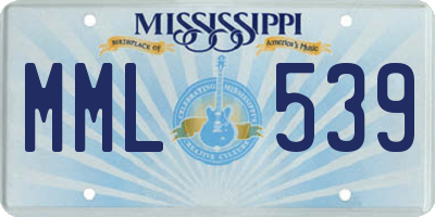 MS license plate MML539