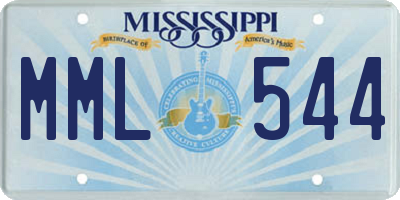 MS license plate MML544