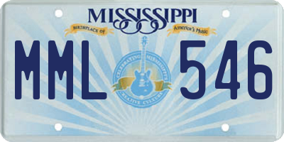 MS license plate MML546