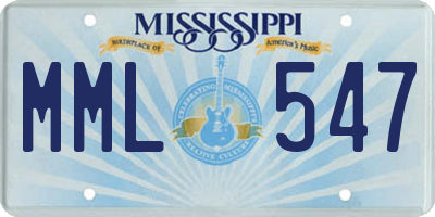 MS license plate MML547