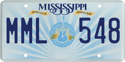 MS license plate MML548