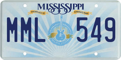 MS license plate MML549