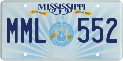 MS license plate MML552