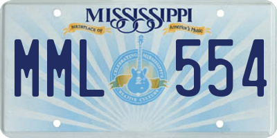 MS license plate MML554