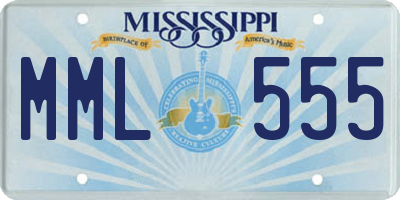 MS license plate MML555