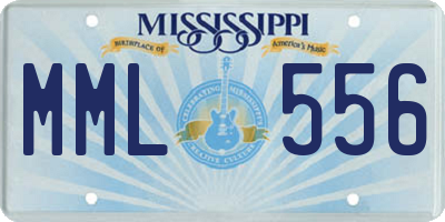 MS license plate MML556