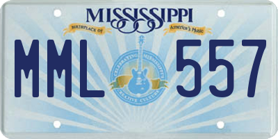 MS license plate MML557