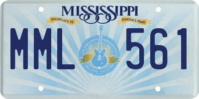 MS license plate MML561