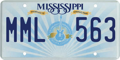 MS license plate MML563