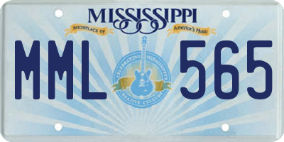 MS license plate MML565