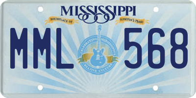 MS license plate MML568