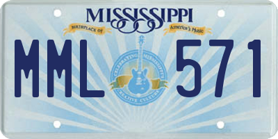 MS license plate MML571