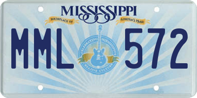 MS license plate MML572