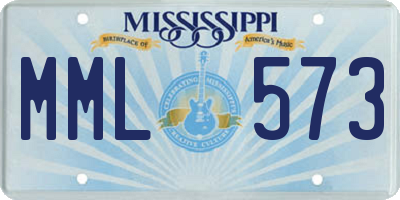 MS license plate MML573