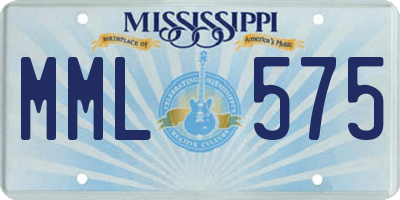MS license plate MML575
