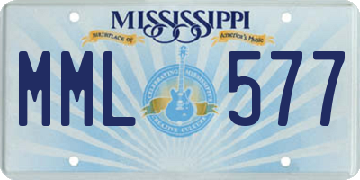MS license plate MML577