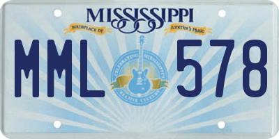 MS license plate MML578