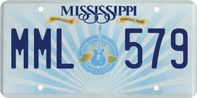 MS license plate MML579