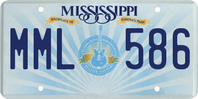 MS license plate MML586