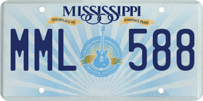MS license plate MML588