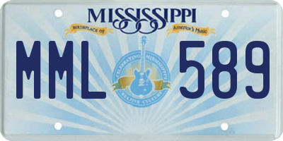 MS license plate MML589