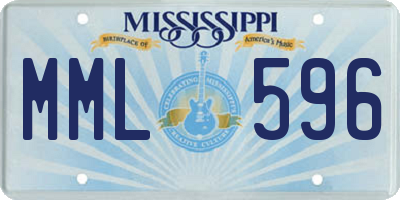 MS license plate MML596