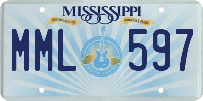 MS license plate MML597