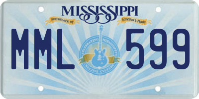 MS license plate MML599